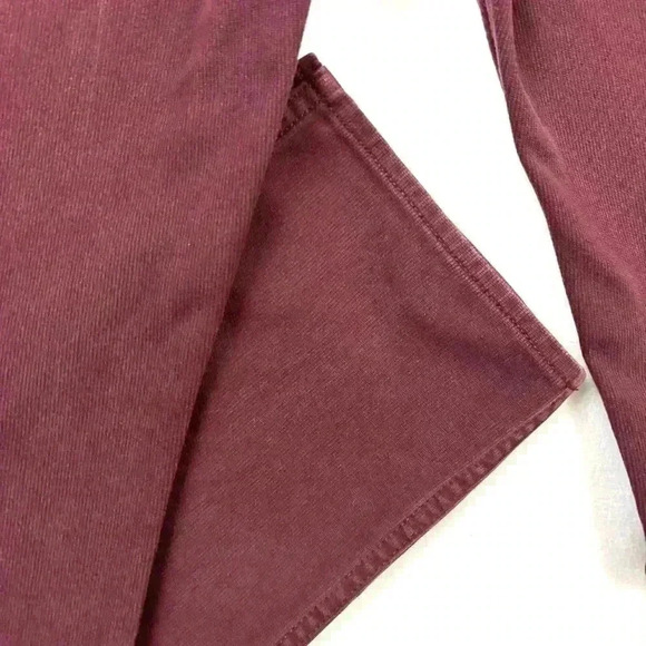 J. Crew The Sutton Maroon Ribbed Straight Leg Mens Pants Size 33/32 - Picture 9 of 14